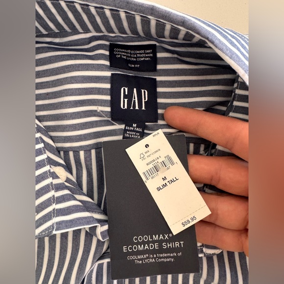 Gap casual striped Oxford button down shirt NWT - Picture 9 of 10